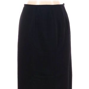 Lafayette 148 New York Wool Skirt Black Size 10 #397